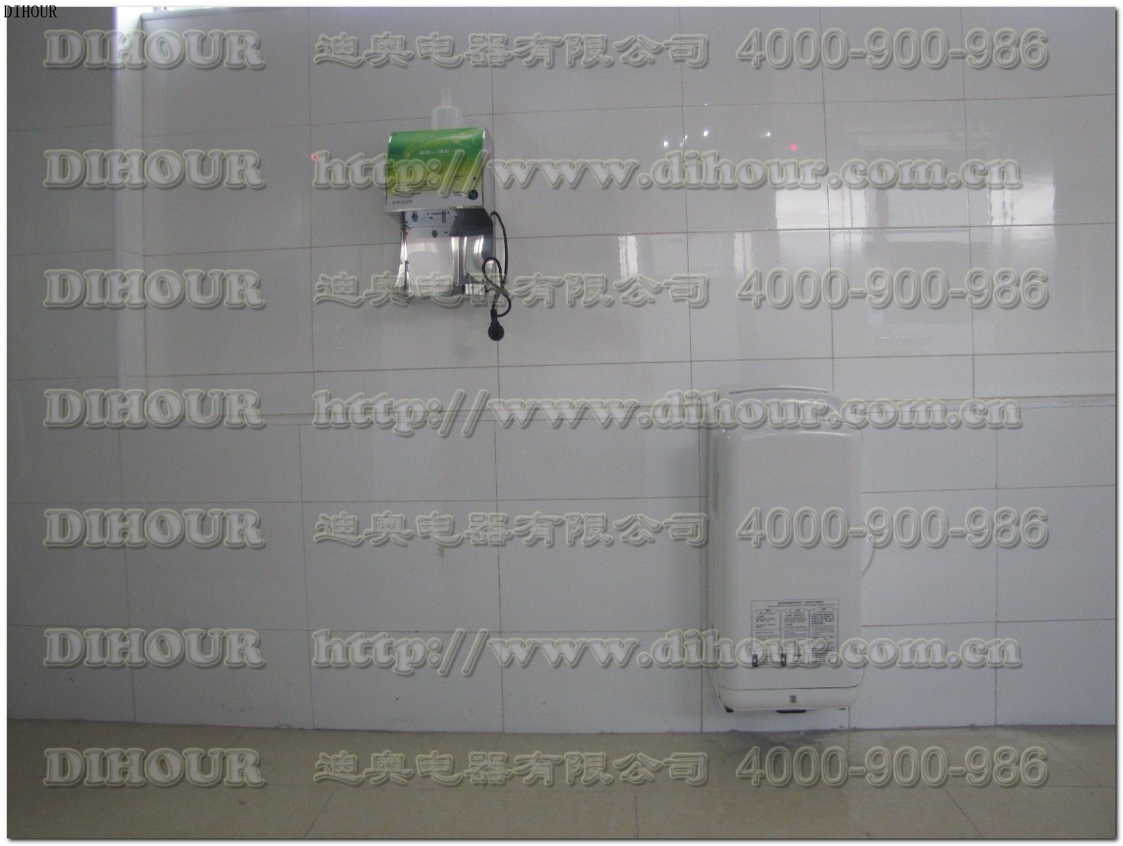 北京湘鄂情使用DIHOUR（迪奥）双面喷气式干手器|干手机|不锈钢手消毒器